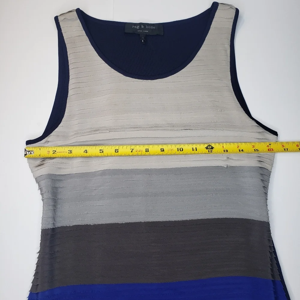 rag & bone Deep Blue Layered Mini Dress Medium - Picture 11 of 16